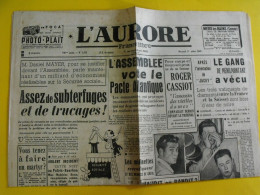 Journal L'Aurore Du 27 Juillet 1949. Gang Ménilmontant  Cassiot Robic Tour 49 Chine Shanghai Festival De Cannes - Otros & Sin Clasificación