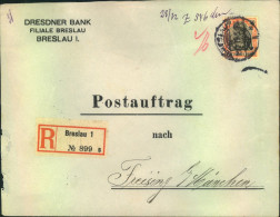 1919, 30 Pf. Germania Als EF Auf Postauftrag Mit Entsrechendem Formular - Storia Postale