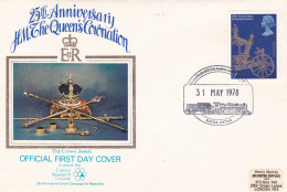 GB Engeland  1978 FDC 25 Ann Of Her Majesty The Queen Coronation 31-05-1978 - Tram