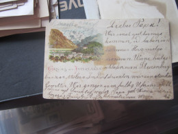 Gruss Aus Interlaken Old Litho Postcards 1903 - Autres & Non Classés