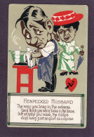 "Henpecked Husband" Valentines Comics 1907 - Antique Fantasy Postcard - Cuentos, Fabulas Y Leyendas