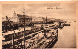 Mainz Mayence Blick Von Der Strassenbrücke Péniches Batellerie - Mainz