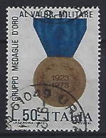 Italy 1973  50 Jahre "Goldene Tapferkeitsmedaille"  (o) Mi.1432 - 1971-80: Afgestempeld