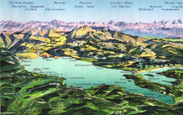 BODENSEE, LAKE, MAP, RHEIN, MOUNTAIN, ILLUSTRATION, GERMANY, POSTCARD - Other & Unclassified