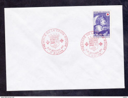 CACHET PRESENCE DE LA CROIX ROUGE - OEUVRES DE GREUZE - ROYAN - DECEMBRE 1971 - 1970-1979