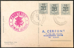 Belgique, Divers Sur Carte D'Ostende - Cachet PAKETBOOT / KONING ALBERT - (A505) - Autres & Non Classés