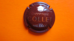 CAPSULE CHAMPAGNE COLLET ART DECO. Bordeaux Et Or - Otros & Sin Clasificación