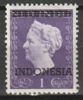 Indonesia 1949 1 Gld NVPH 371 Drie Strepen. MH/* Ongestempeld.  - Indes Néerlandaises