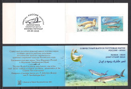 Russia 2003 Fauna.Russian-Iranian Joint Issue. Mi 118-19Zd Booklet - Nuovi