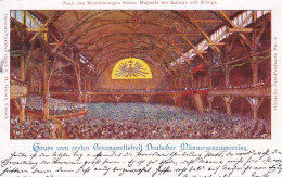 AK Cassel - Gruss Vom Ersten Gesangswettstreit Deutscher Männergesangsvereine - Sängerhalle - 1899 (69262) - Kassel