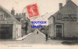 37 La Chapelle Sur Loire Avenue De La Gare CPA Animation Cachet 1911 Café De La Gare Restaurant - Autres & Non Classés