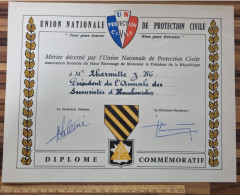 Diplome De Secouriste De La Protection Civile 1980 - Ministère De L'intérieur - Service National - Etabli à Haubourdin - Tessere Associative