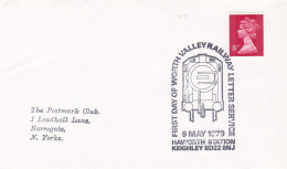 GB Engeland 1979  First Day Of Worth Valley Railway Letter Services - Eisenbahnen