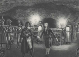 MOET & CHANDON, M. JEAN REMY MOET MAIRE D EPERNAY RECOIT NAPOLEON DANS LES CAVES REF  16188 - Historia