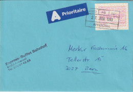 A Prioritaire  "Express Buffet Appenzell"  (Bahnstempel)       1993 - Storia Postale