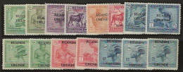 Ruanda-Urundi   .   OBP    .   62/76     .  * En **   . Ongebruikt Met Gom  .   /   .   Neuf Avec Gomme - Unused Stamps