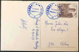 Belgique, Divers Sur Carte De Voeux, Cachet TOURNAI AIR CLUB / Terrain MAUBRAY - 1971 - (A538) - Autres & Non Classés