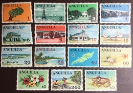 Anguilla 1967-1968 Definitives Set Marine Life Flowers Trees  Aircraft MNH - Anguilla (1968-...)