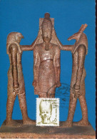 X0472 Egypt. Maximum Card  Egyptian Museum Showing Gods Horus And The Seth Crowing King Ramses III - Egittologia