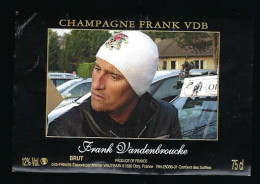 Etiquette Champagne Brut Frank VDB Vandenbroucke Vautrain Dizy Marne 51 Thème Sport Vélo - Champan