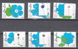 Nederland 2008 Nvph Nr 2566 A Tm C + 2567 A Tm C, Mi Nr 2568 Tm  2573 ; Zomerzegels, Bloemen, Flower - Neufs