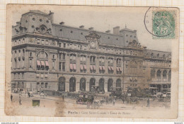 8AK4056 PARIS GARE SAINT LAZARE COUR DE ROME 2 SCANS - Stations, Underground