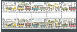 Great Britain 1980 150th Anniversary Of Liverpool And Manchester Railway Gutterpair MNH ** - Unused Stamps