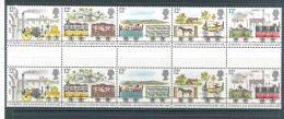 Great Britain 1980 150th Anniversary Of Liverpool And Manchester Railway Gutterpair MNH ** - Eisenbahnen