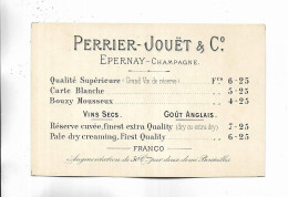 51 - - Document Publicitaire, Champagne " PERRIER-JOUËT "  EPERNAY ( Marne ) Louis CHARVAS, Seul Agent, à  PARIS - Advertising