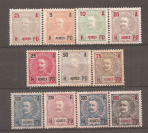 Açores, 1906, # 96/106, MH And MNG - Açores