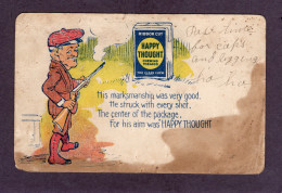 "Happy Thought" Chewing Tobacco 1908  - Antique Advertising Postcard - Publicité