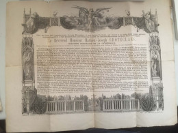 LIEGE  Faire Part Décès Affiche 1873 - Obituary Notices