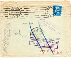 DR 1932, 25 Pf. Auf Retour Brief V. Hamburg N. Dublin M. Irland Hinweisstempeln - Briefe U. Dokumente
