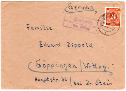 1946, Landpost Stempel ZAUSSWITZ über Oschatz Auf Brief M. 24 Pf. - Storia Postale