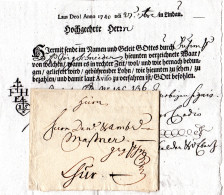 Bayern 1740, Gerduckter Fuhrmannsbrief V. Lindau N. Chur I.d. Schweiz - Vorphilatelie