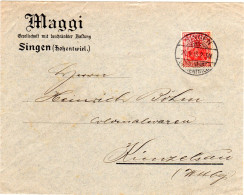 DR 1913, 10 Pf. M. Perfin Auf Maggi Firmen Brief V. Singen - Levensmiddelen