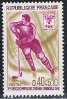 FRANCE : N° 1544 ** (Jeux Olympiques D'hver, à Grenoble : Hockey) - PRIX FIXE - - Unused Stamps