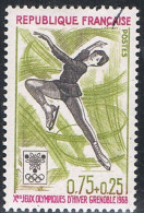 FRANCE : N° 1546 Oblitéré (Jeux Olympiques D'hver, à Grenoble : Patinage) - PRIX FIXE - - Used Stamps