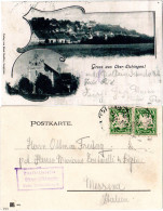 Bayern 1904, Posthilfstelle OBERELCHINGEN Taxe Unterelchingen Auf AK M. 2x5 Pf. - Cartas & Documentos
