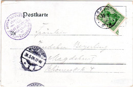 DR 1904, Blauer K1 Postbriefkasten Steinerne Renne Auf AK M. 5 Pf. V. Hasserode - Briefe U. Dokumente