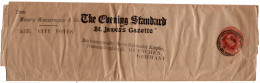 GB 1907, 1d Streifband Ganzsache V. London N. Bayern M. Evening Standard Zudruck - Autres & Non Classés