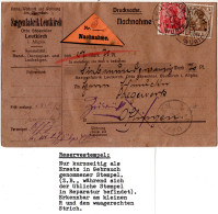 Bayern 1914, Reserve-Stpl. K2 OFFINGEN R Als Ank.Stpl. Auf DR Nachnahme-Karte  - Cartas & Documentos