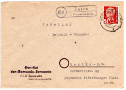 DDR 1951, Landpost Stpl. 10a ZERRE über Hoyerswerda Auf Brief M. 24 Pf. - Covers & Documents