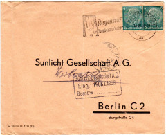 DR 1938, 2x6 Pf. Ganzsachen Ausschnitte Auf Brief V. Braunschweig - Briefe U. Dokumente