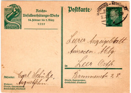 DR 1924, Bahnpost Stpl. OLDENBURG - NEUSCHANZ Auf Ganzsache V. Augustfehn - Cartas & Documentos