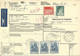 Schweiz 1971, 5 Marken Auf Paketkarte V. Geneve 19 Pt-Saconnex N. Rumänien - Sonstige & Ohne Zuordnung