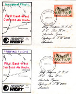 Solomon Islands 1976, 2 RAAF Flight Covers To Lord Howe And Norfolk Island - Solomoneilanden (1978-...)