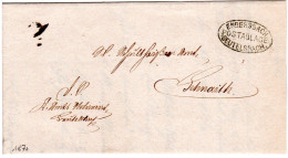 Württemberg 1870, Postablage BEUTELSBACH (Endersbach) Auf Brief N. Schnaith - Storia Postale