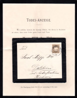 Bayern 1904, 3 Pf. Auf Trauerbrief V. Frankenthal N. Dalsheim - Cartas & Documentos