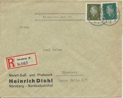 DR 1929, 8+30 Pf. Auf Orts Einschreiben Brief V. Nürnberg - Brieven En Documenten